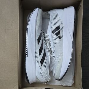 adidas Adizero Men's Size 11.5 White and Black Lightweight Running Sneakers